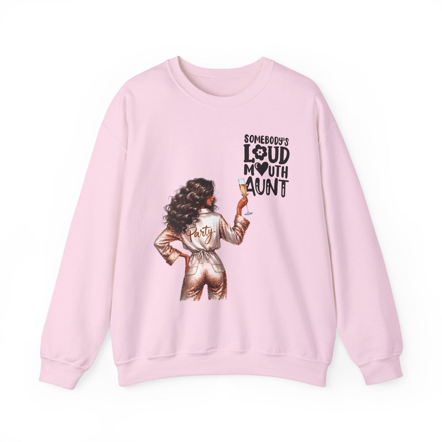 Somebody's Loud Mouth Auntie   Unisex Heavy Blend™ Crewneck Sweatshirt