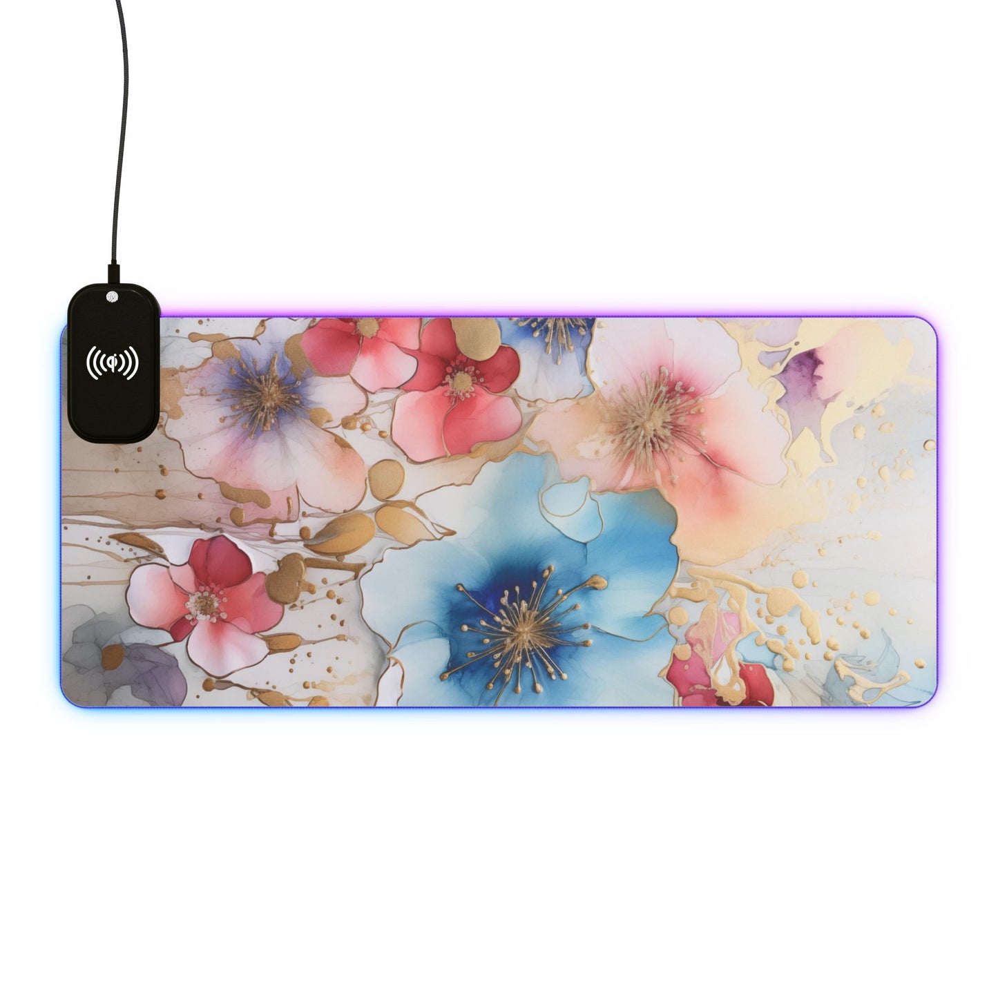 ''Serenity Flower'' Gaming Mouse Pad,LED, Wireless Charging