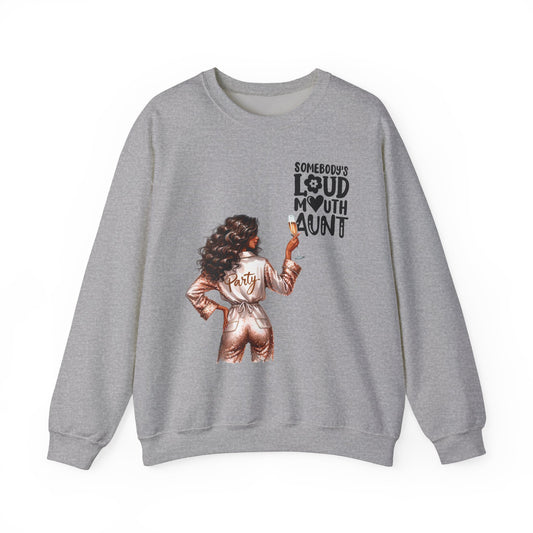 Somebody's Loud Mouth Auntie   Unisex Heavy Blend™ Crewneck Sweatshirt