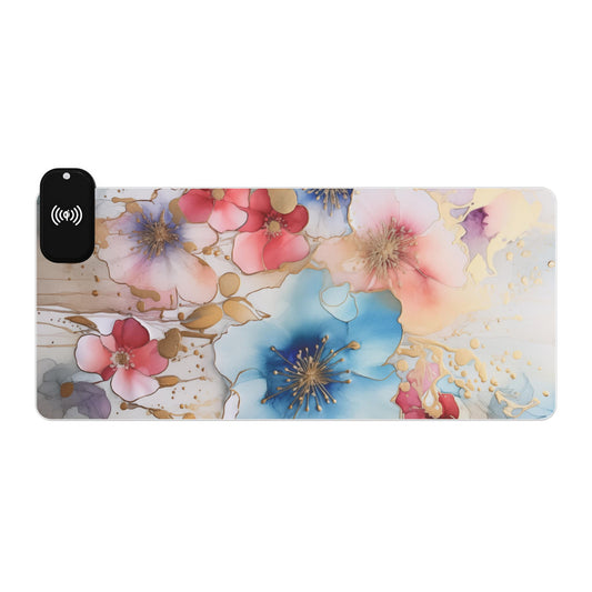 ''Serenity Flower'' Gaming Mouse Pad,LED, Wireless Charging