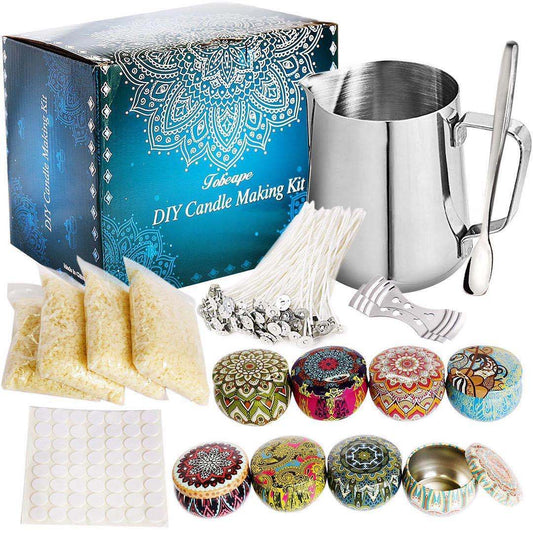 Practical DIY Candle Making Kit Candles Craft Tool Set Pouring Pot Wicks Wax Kit