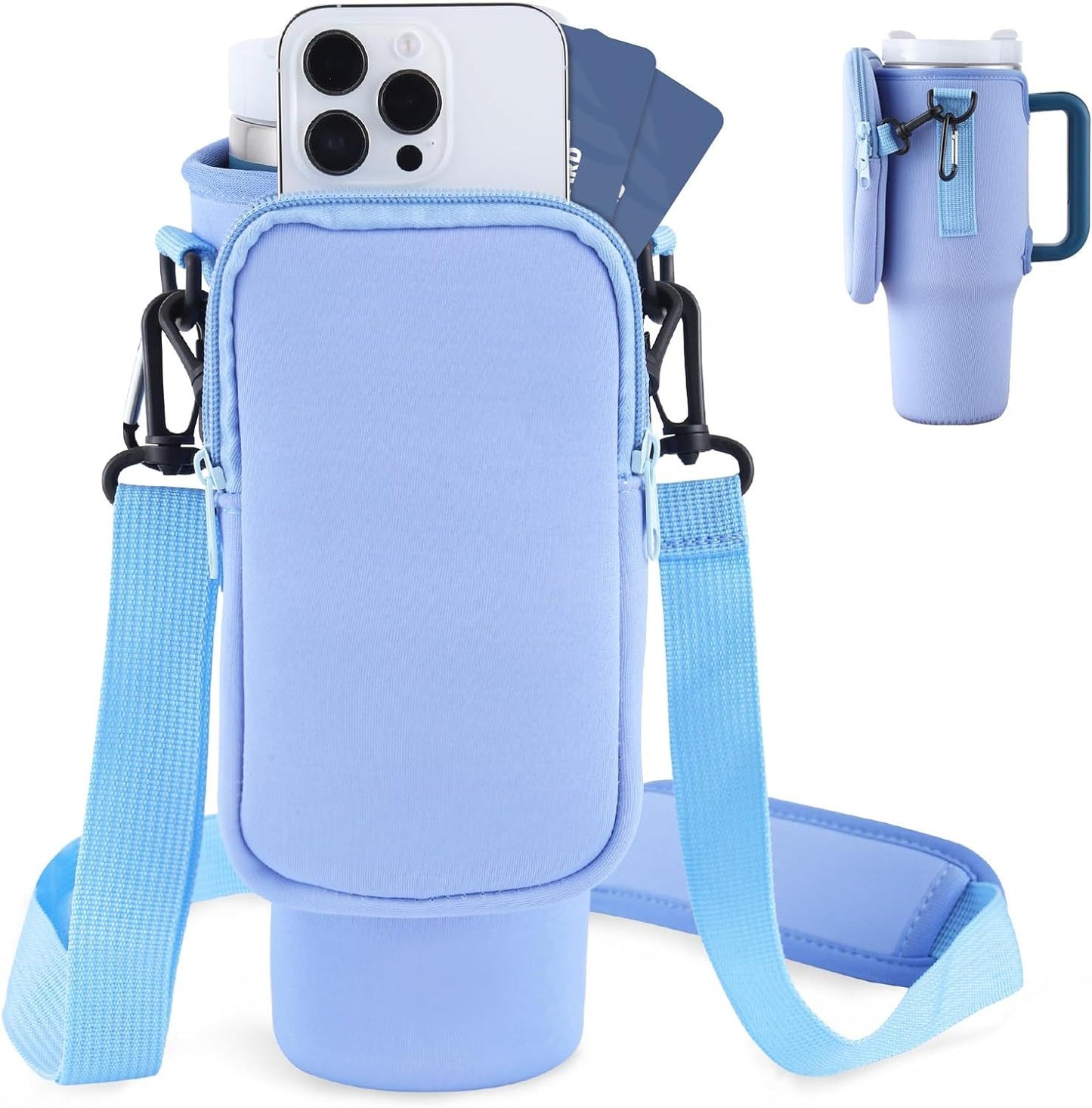 Slok Water Bottle Carrier Bag, Compatible With 40oz Tumbler With Simple Adjustable Strap