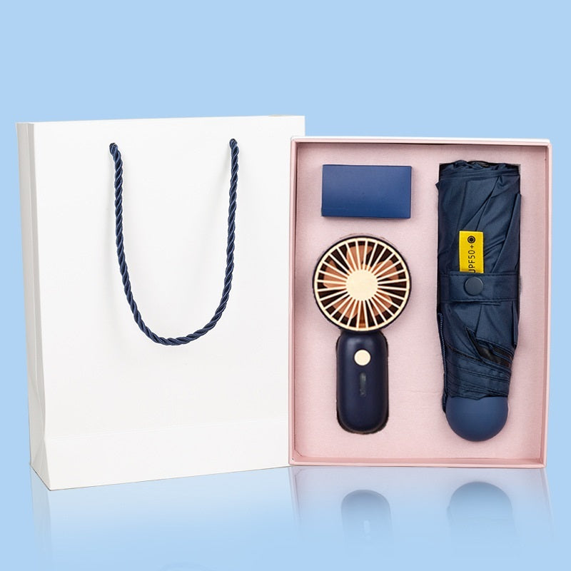 [OUT OF STOCK]Automatic Umbrella, Fan and USB Gift Set