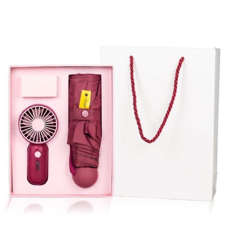 [OUT OF STOCK]Automatic Umbrella, Fan and USB Gift Set